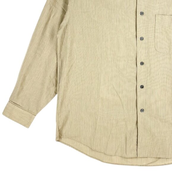 Van Heusen Men's Wrinkle-Free Stain Shield Button-Down Tan Shirt Size L 16-16.5 - Picture 5 of 9
